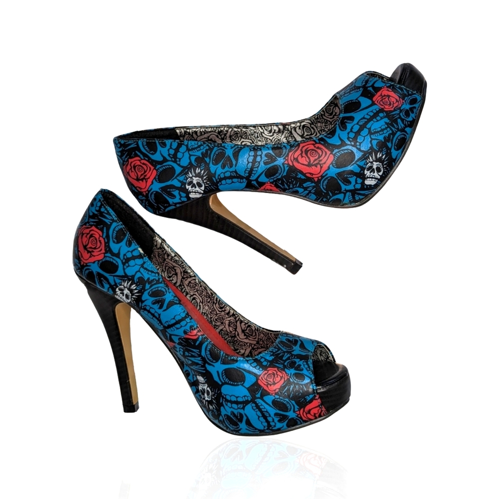 Iron Fist Muerte Punk 4" Peep Toe Heels US5/36